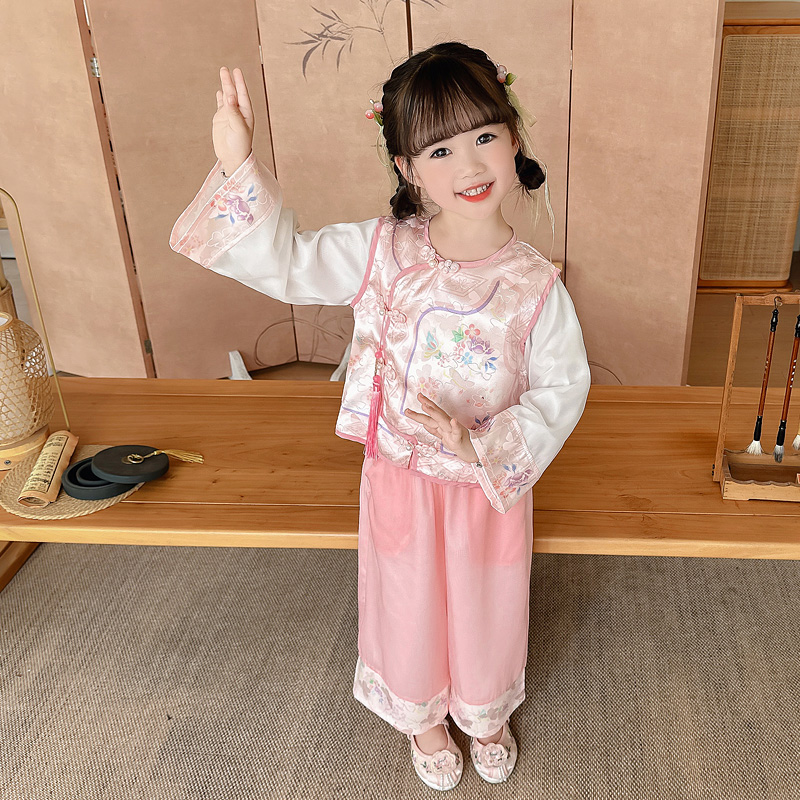 汉服女童古风套装春秋款唐装公主