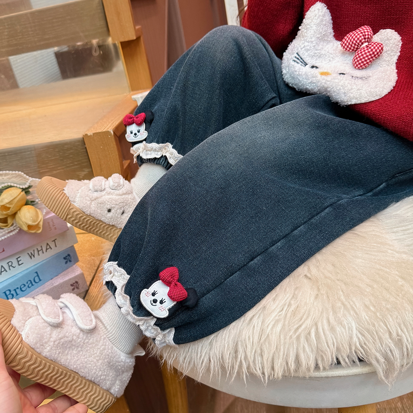 女童超好看加绒裤子冬季洋气时髦