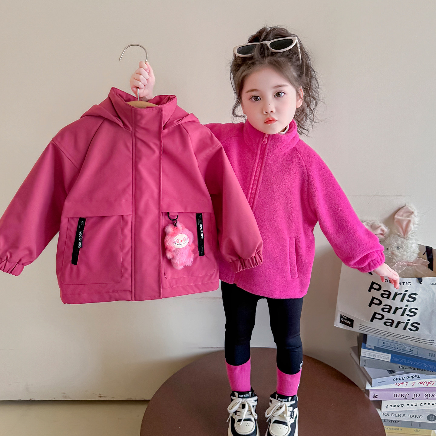 女童加绒外套秋冬季2025新款儿童夹棉加厚女宝宝冬装冲锋衣三合一,童装/婴儿装/亲子装,普通外套,淘宝优惠券,粉丝福利购,淘宝优惠卷