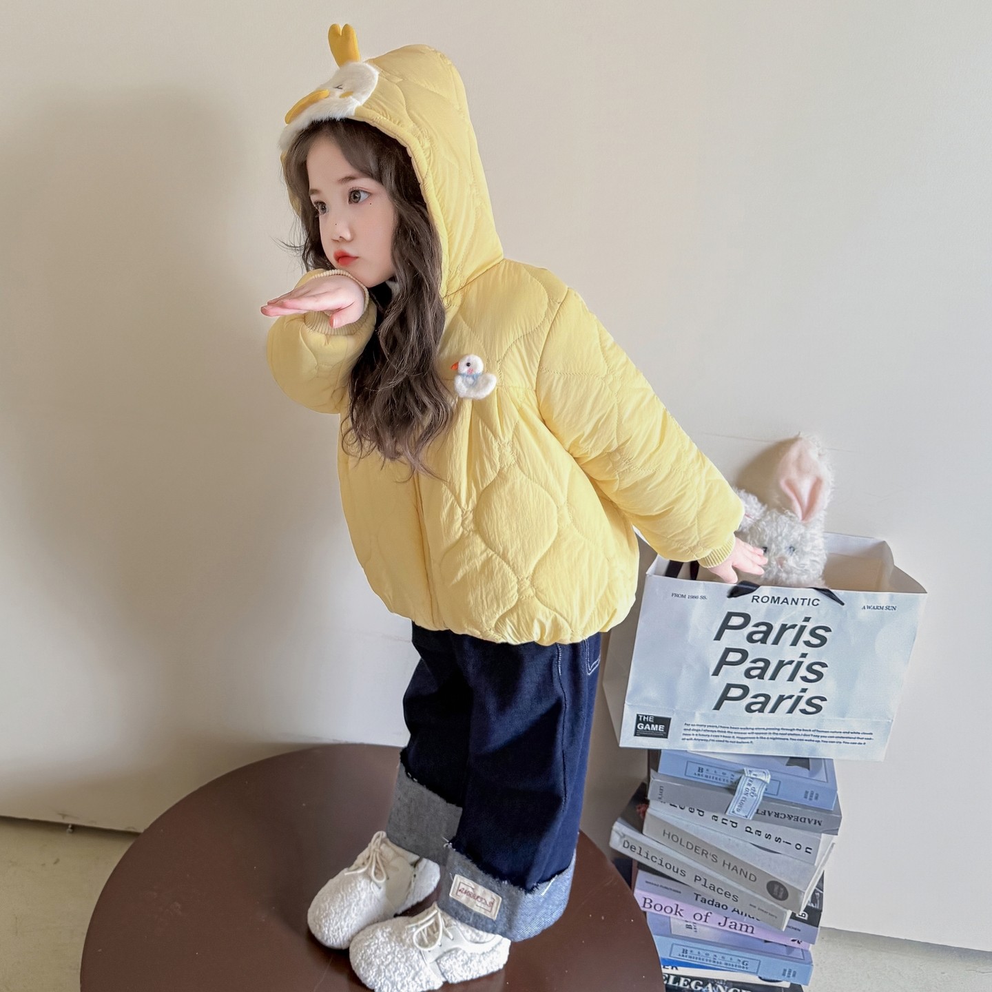 超好看女童棉衣外套秋冬夹棉加绒