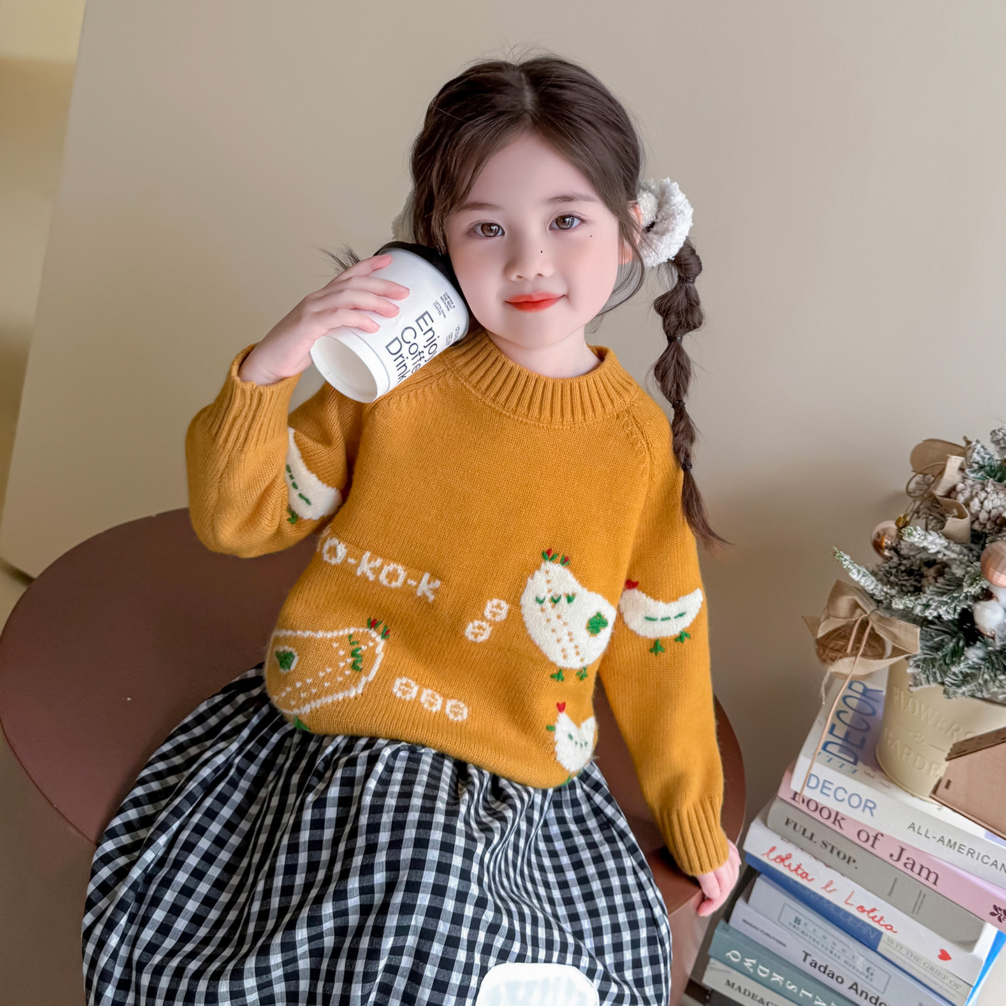 超好看女童毛衣冬季加厚内搭上衣