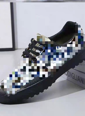 军训迷彩鞋子军训专用耐磨鞋作训练习出操高一新生蓝色学校指定款