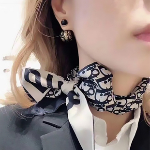 新款塔罗牌 千鸟格 缠 绑包包手柄 女士 丝带 发带 围巾 小领巾