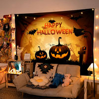 Halloween decorative hanging cloth, festive party scene atmosphere setting, background cloth, pumpkin lantern shooting, cute tapestries thumbnail 5