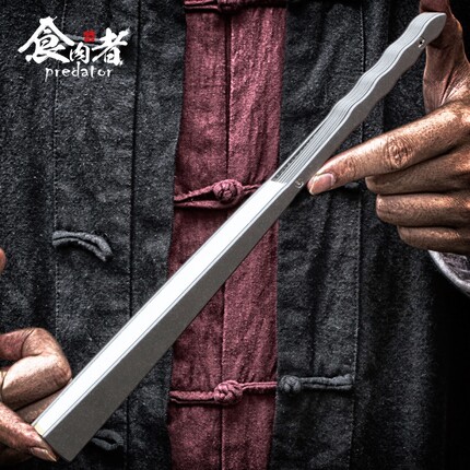 食肉者钛合金折扇子九寸十八方修蛇防卫功夫扇钢骨战术太极防身礼