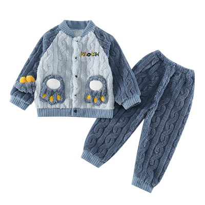 朵贝熊珊瑚绒卡通恐龙套装