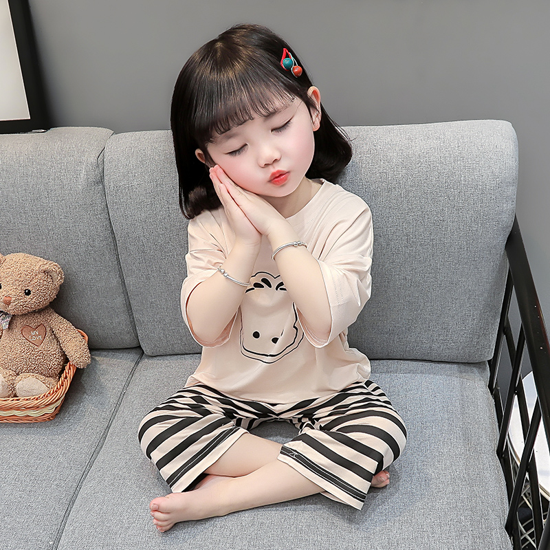 朵贝熊莫代尔卡通莫代尔睡衣套装