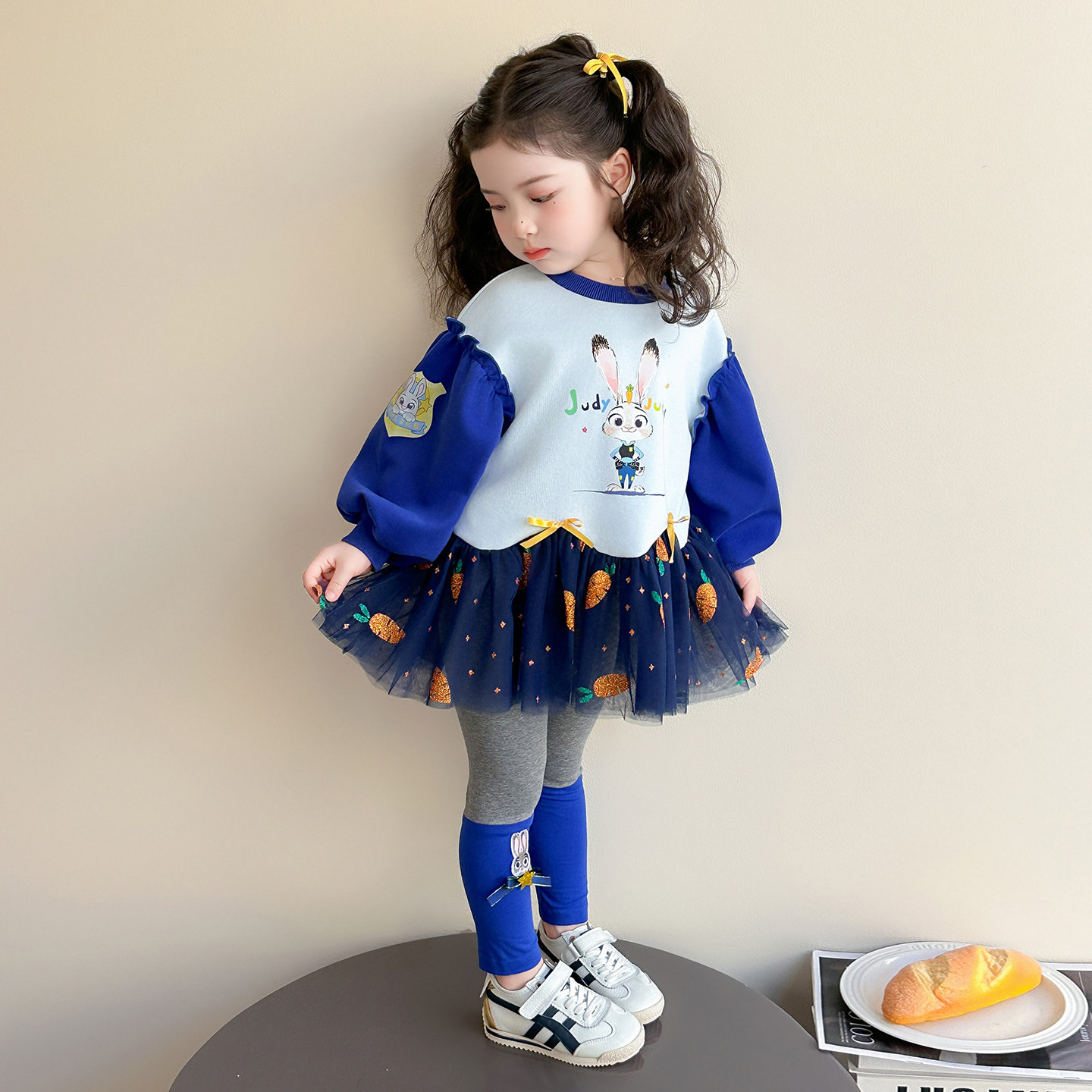 女童春装超洋气2026新款女孩韩版卫衣裙打底裤套装女宝宝兔子衣服,童装/婴儿装/亲子装,套装,淘宝优惠券,粉丝福利购,淘宝优惠卷