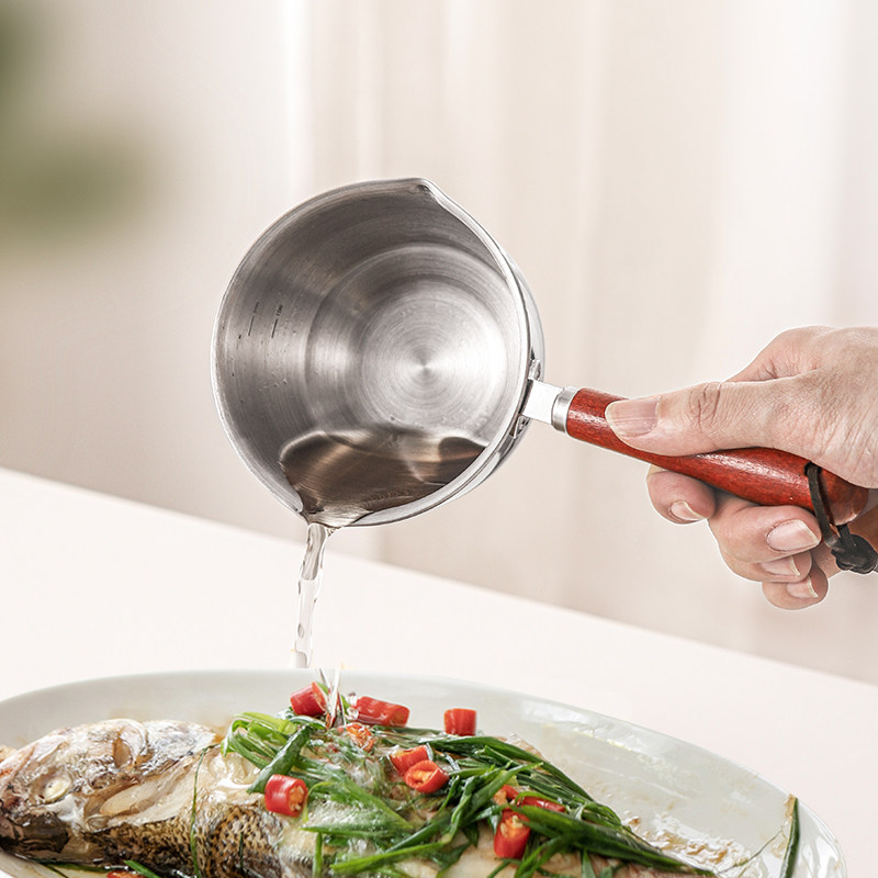 jigme吉美泼油小锅热油小锅烧油炝油呛淋油专用出口不锈钢煎蛋勺