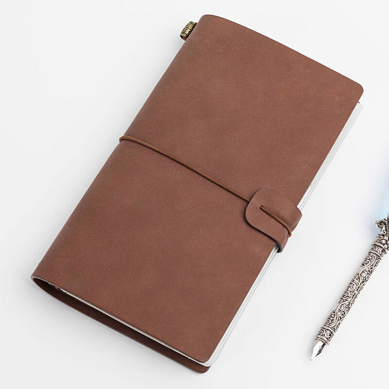 朗捷a6复古旅行手账本绑带随身日记本可diy手账简约笔记本子文具