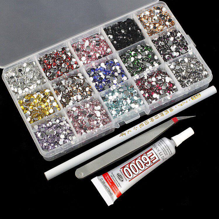厂家直销哭娃贴钻材料包彩钻饰品水钻手机壳diy套装发夹头饰贴钻