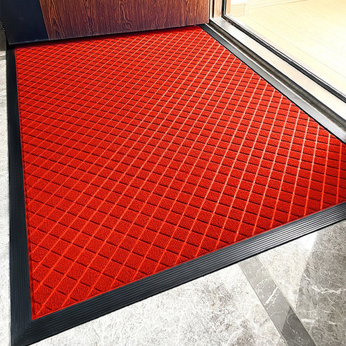 红色室外防滑脚垫高级感门垫