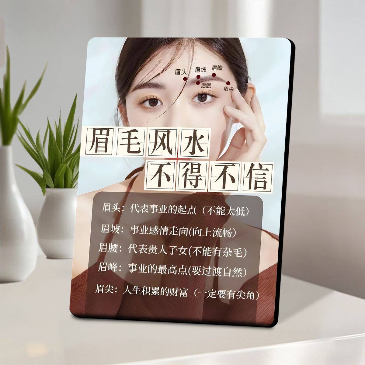 半永久纹眉眉运风水学眉毛运程美容院纹绣店相框高级摆件轻奢摆台