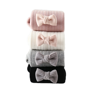 婴儿连裤袜冬加厚大PP宝宝打底裤袜加绒白色连脚女童连体袜配裙子