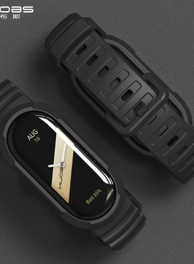 适用小米手环10/9/8表带小米手环9/8腕带nfc手表带智能运动防水保护壳冬天表带扣编织配件男生女士替换带透气