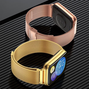 3雅致款 4pro表带华为Watchfit2 活力款 时尚 腕带不锈钢带硅胶尼龙金属编织米兰尼斯磁吸替换 适用华为fit3 款