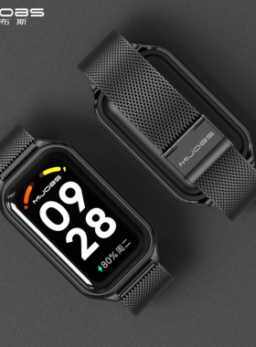 适用红米手环3/2表带红米手环3/2腕带金属磁吸小米redmi手环3/2表带手表带红米redmi2表带编织红米手环二腕带