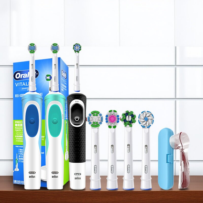 德国博朗OralB_欧乐B电动牙刷D12成人充电旋转式D100软毛自动牙刷
