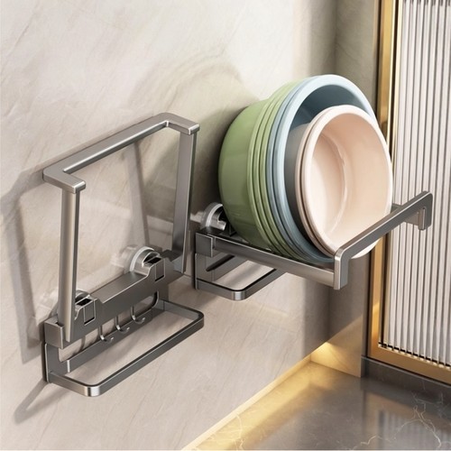 吸盘脸盆收纳架卫生间可折叠挂盆神器浴室免打孔壁挂式洗脸盆架子