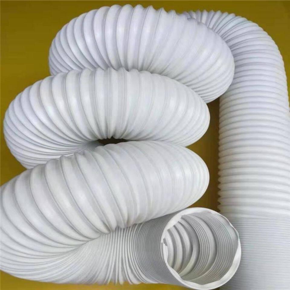 p折叠白色管万向p定位移动空调艾灸排烟风管软管新风钢丝管伸缩