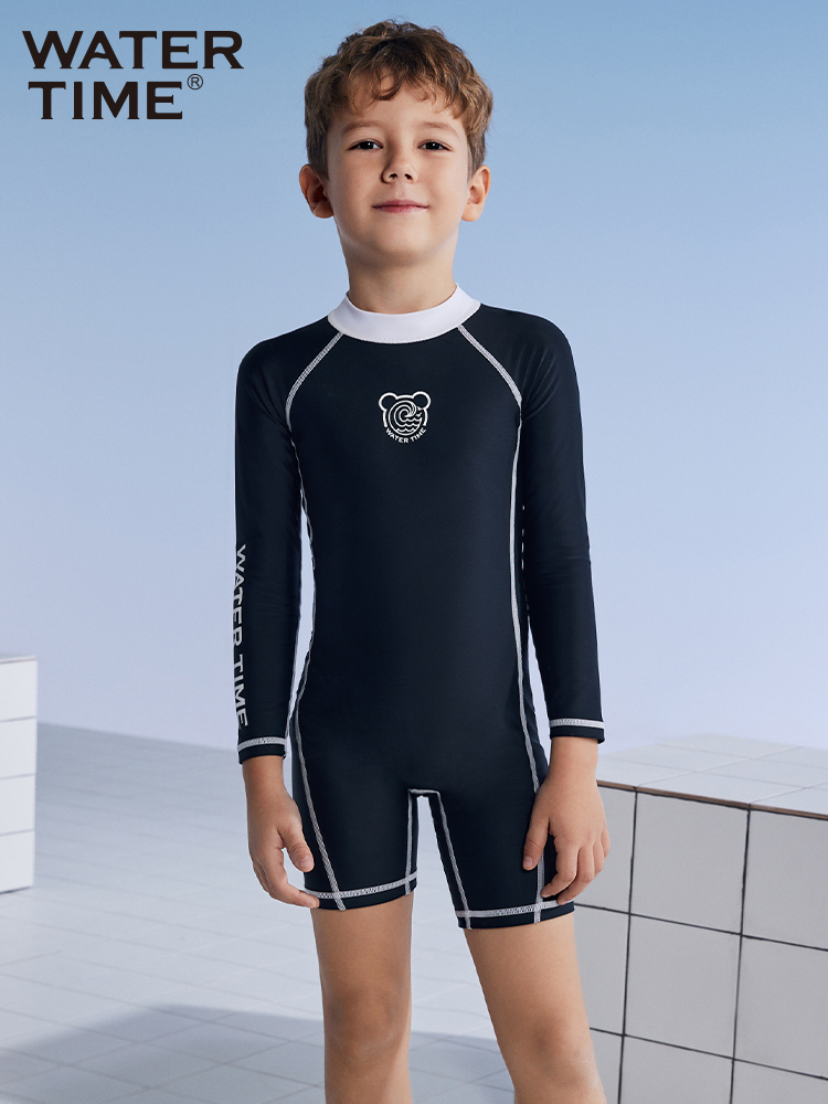 bộ bơi dài tay trẻ em Đồ bơi trẻ em WaterTime bé trai huấn luyện chuyên nghiệp chống nắng dài tay quần lót boxer cỡ trung đồ bơi trẻ em mùa hè đồ bơi cho bé trai 8 tuổi đồ bơi bé gái 7 tuổi 