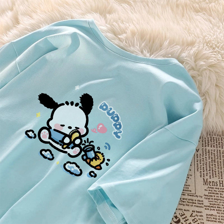 2026新款三丽鸥男生纯棉t恤男女童宽松短袖儿童学生时髦印花上衣,童装/婴儿装/亲子装,T恤,淘宝优惠券,粉丝福利购,淘宝优惠卷