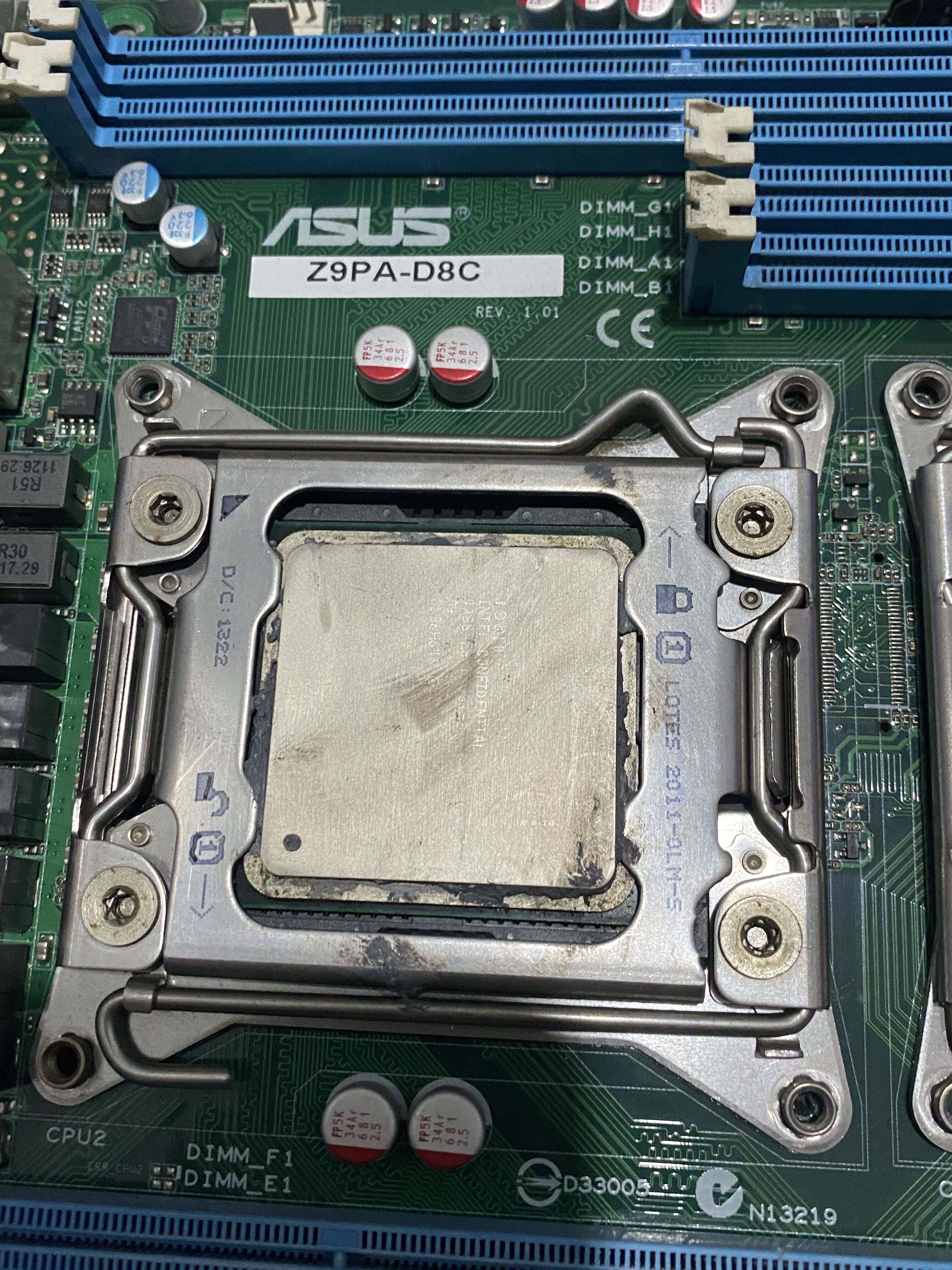 asus/华硕z9pa-d8/d8c 双cpu服务器2011主板 x79游戏多开吃鸡c602
