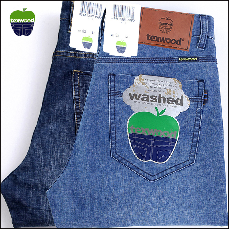 薄款高档全棉中青年百搭牛仔裤