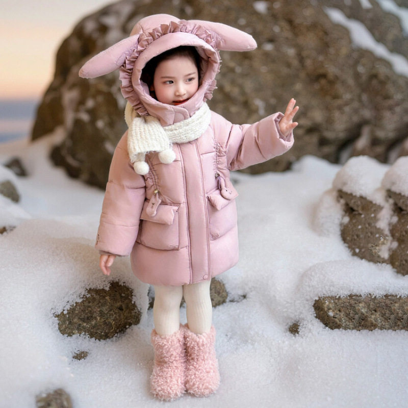 女童冬季长款羽绒服新款女宝加厚保暖洋气甜美小女孩棉衣羽绒服冬,童装/婴儿装/亲子装,羽绒服,淘宝优惠券,粉丝福利购,淘宝优惠卷