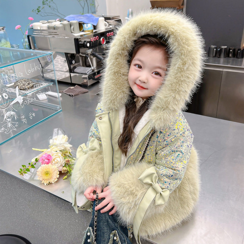 女童2025冬装新款皮仿皮外套冬季毛衣儿童加绒加厚亮片皮外套,童装/婴儿装/亲子装,普通外套,淘宝优惠券,粉丝福利购,淘宝优惠卷