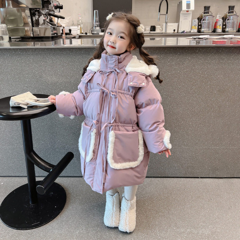 女童中长款羽绒服2025新款宝宝冬季棉服冬装棉衣儿童冬款夹棉外套,童装/婴儿装/亲子装,羽绒服,淘宝优惠券,粉丝福利购,淘宝优惠卷