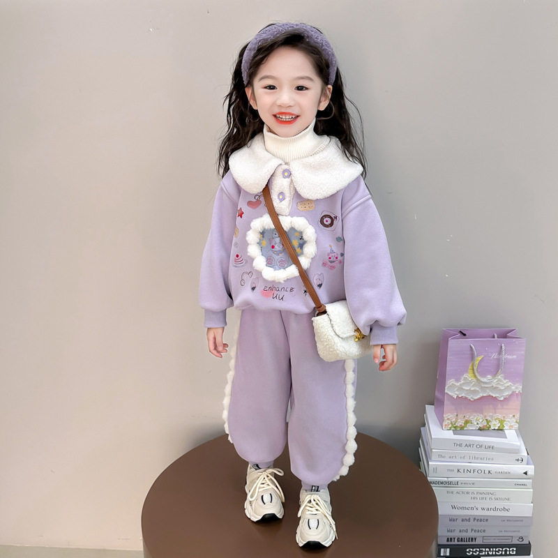 女童冬装套装2024新款儿童加绒加厚休闲两件套洋气女宝宝冬季衣服,户外/登山/野营/旅行用品,作训外套/套装/野战套装,淘宝优惠券,粉丝福利购,淘宝优惠卷