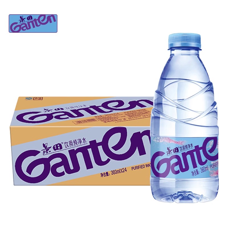 百亿竞价景田饮用纯净水360ml*48瓶整箱包邮非矿泉水饮用水