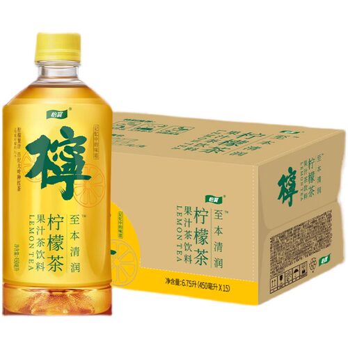 怡宝至本清润柠檬茶菊花茶果汁饮料450ml*15瓶24瓶果味茶饮料饮品