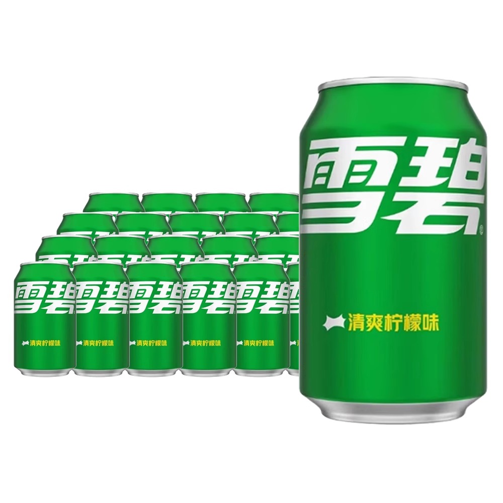 可口可乐雪碧330ml*24罐整箱包邮清爽柠檬味夏季矮罐碳酸汽水饮料