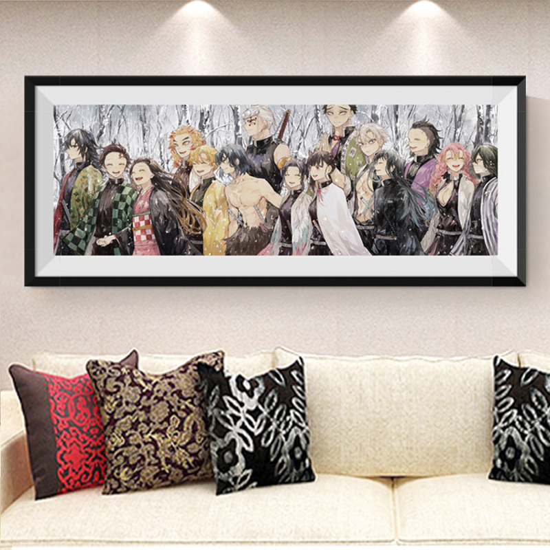 5d贴钻十字绣鬼灭之刃祢豆子炭治郎全员钻石画卧室客厅大幅装饰画,居家布艺,十字绣套件,淘宝优惠券,粉丝福利购,淘宝优惠卷