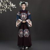 逃出大英博物馆复刻版 清汉女重工刺绣对襟长衫 清代服饰宫廷格格服