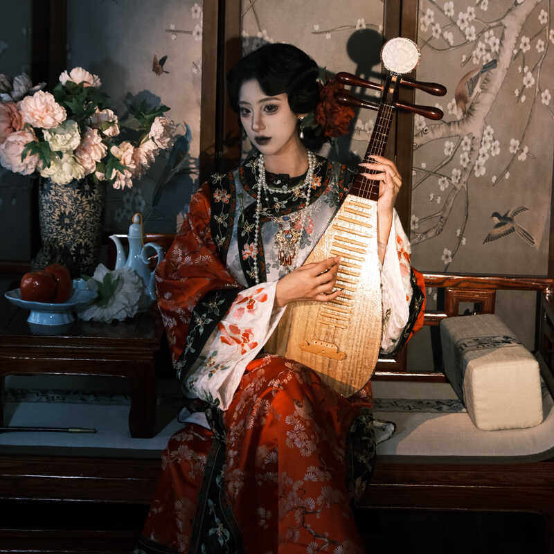 原创新款圆领对襟清代宫廷古装格格贵妃公主新清代国风汉服 秋月,女装/女士精品,汉服套装,淘宝优惠券,粉丝福利购,淘宝优惠卷