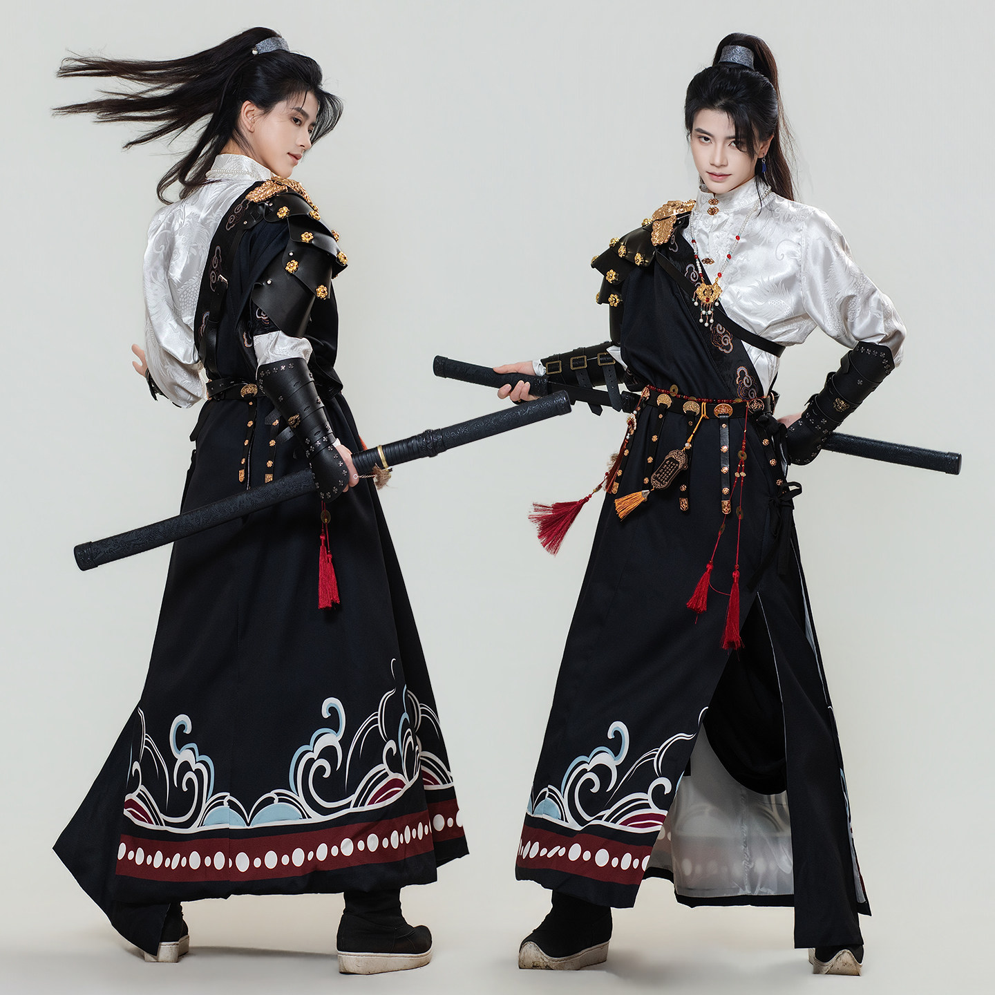 斜塘衣庄 华少 仙侠风汉服男款cos服cosplay服男武侠女古风黑侠客