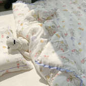 婴儿a类竹棉纤维双层纱被子儿童可水洗1.5米春秋被加厚柔软冬被芯