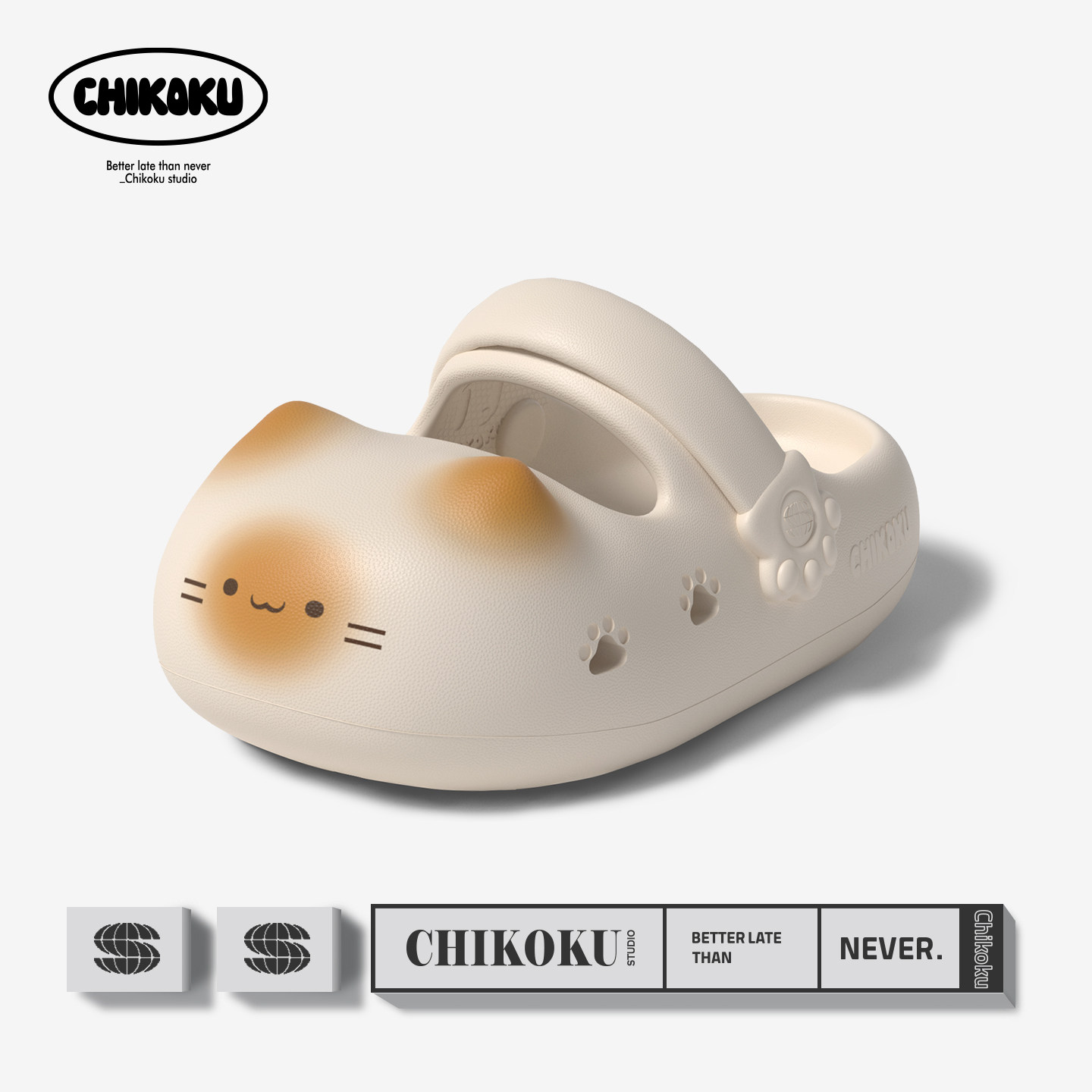 chikoku猫爪厚底玛丽珍洞洞鞋女图片