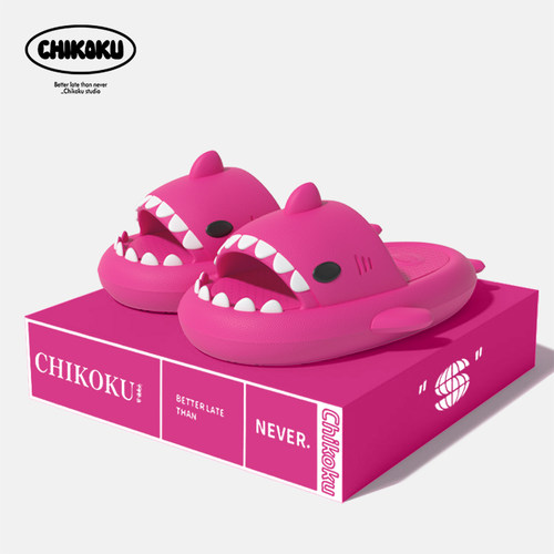 chikoku鲨鱼拖鞋女生夏季外穿