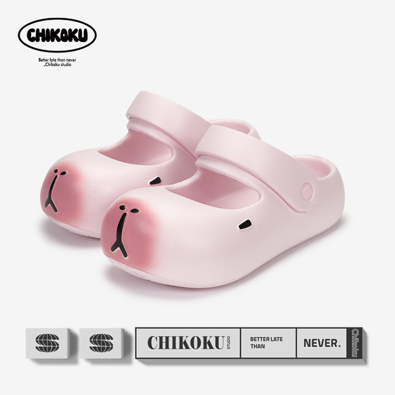 chikoku卡皮巴拉玛丽珍洞洞鞋