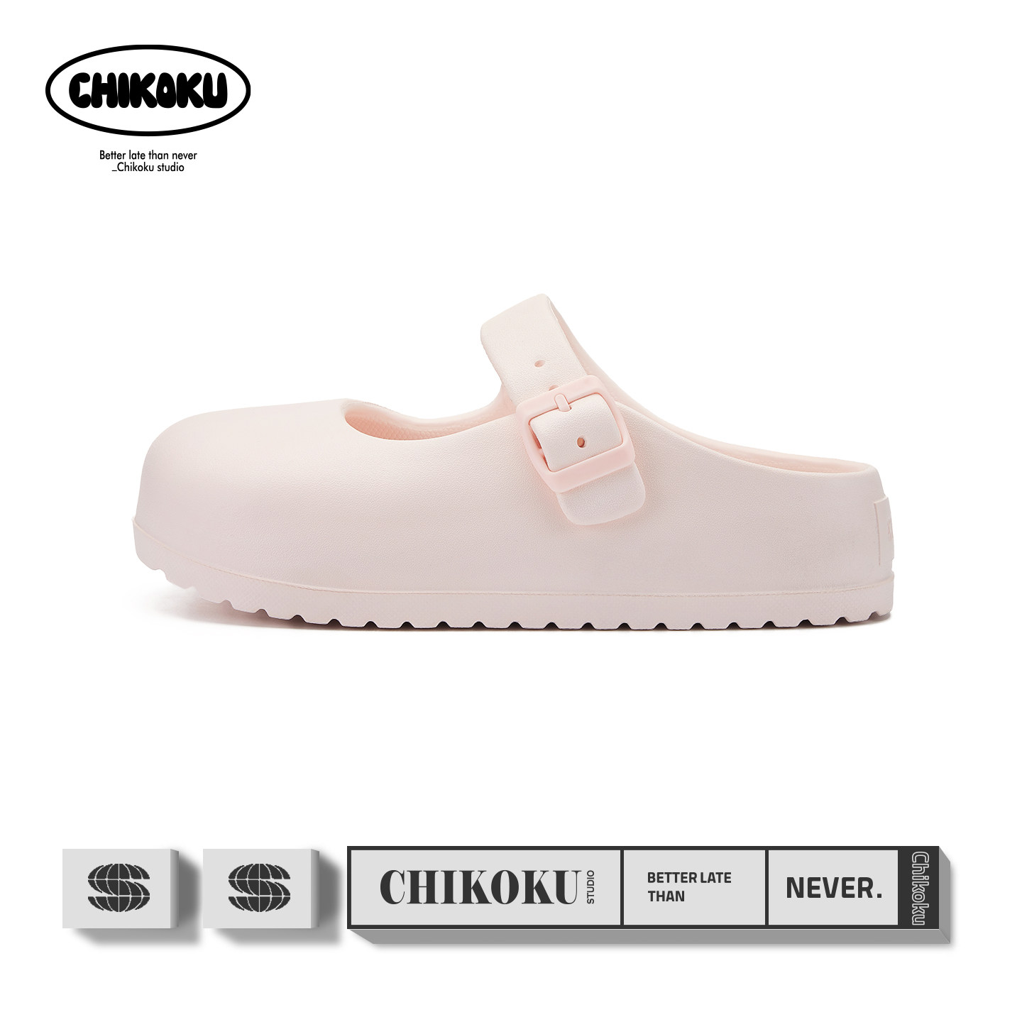 chikoku甜心玛丽珍女鞋夏季足弓支撑居家厚底防滑外穿勃肯洞洞鞋
