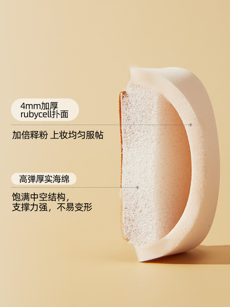 AMORT 100-Point Dual-Use Flocked and Cushion Powder Puff - Product image 3