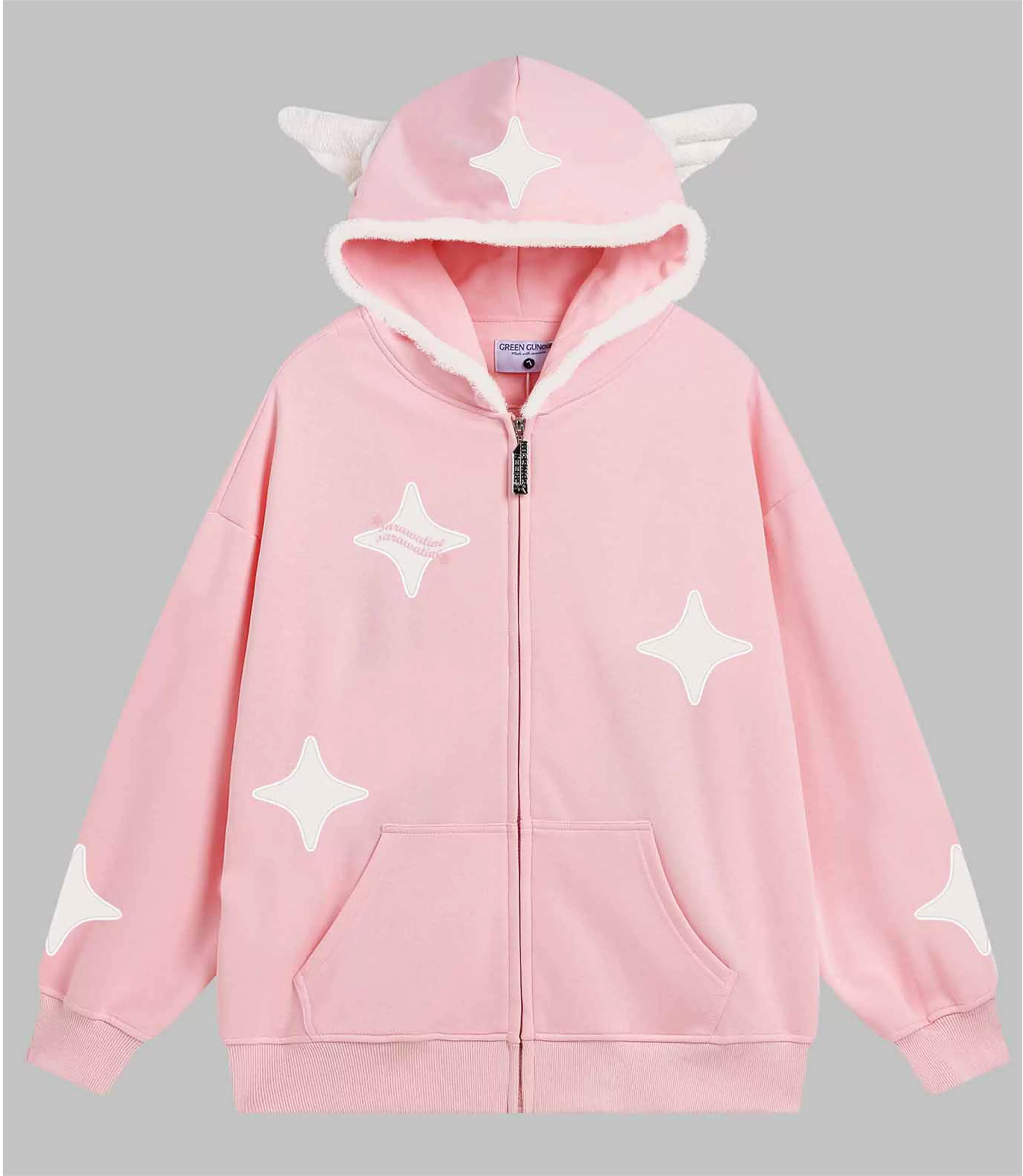Милый толстовка с капюшоном, oversize