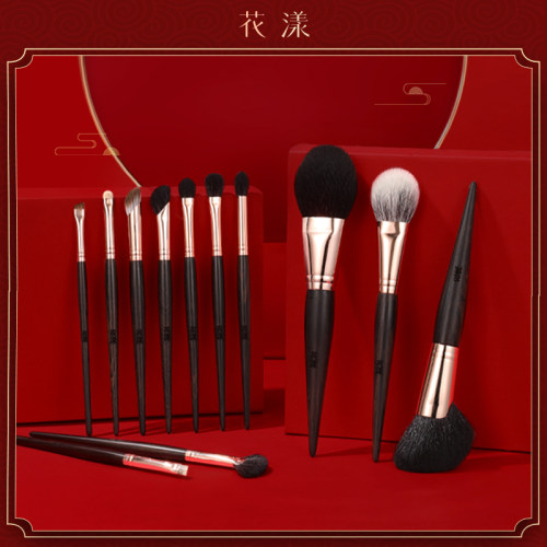 花漾乌木玫瑰动物毛化妆刷套装