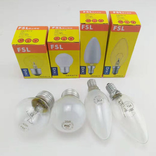 佛山FSL钨丝灯泡老式可调光台灯罗口暖光球型尖型蜡烛拉尾灯