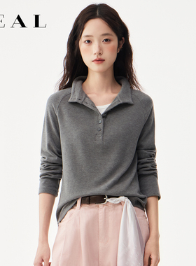双面磨毛德绒打底衫女秋冬季内搭发热保暖上衣外穿时尚半开领卫衣