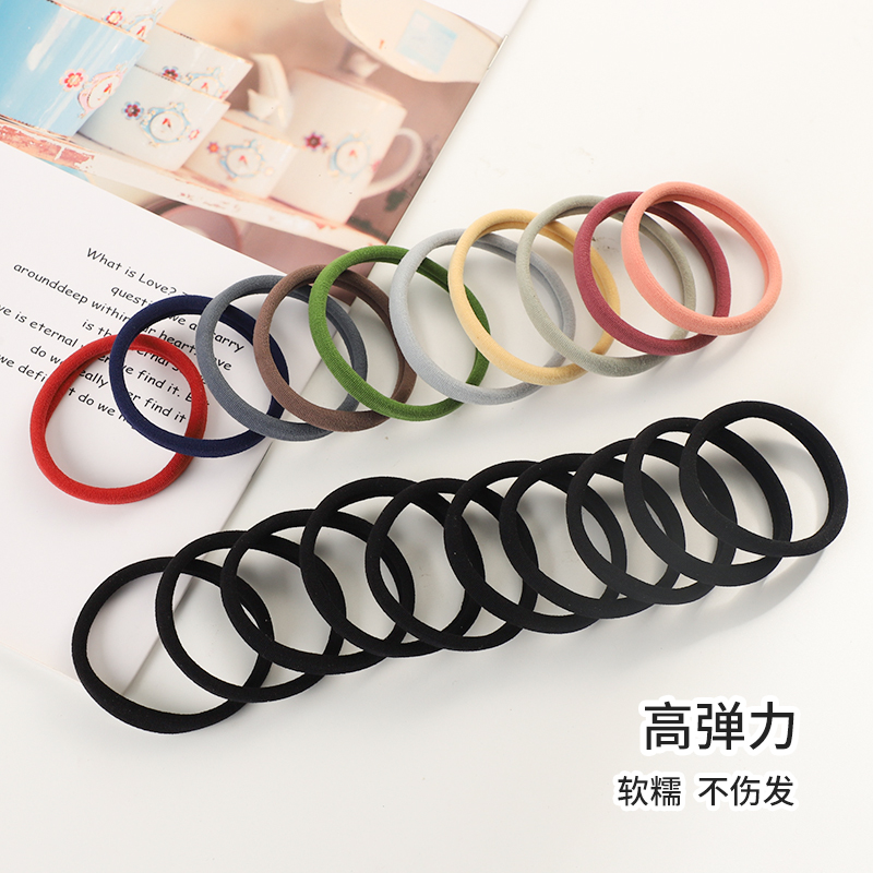 软糯不伤发扎头绳细款无接缝发圈高弹力耐用绑头发橡皮筋简约头饰